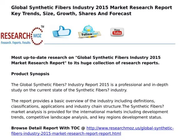 Global Synthetic Fibers Industry 2015 Market Research Report