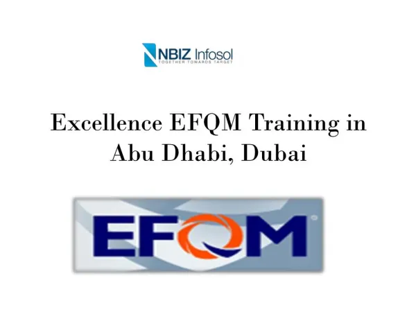 Excellence EFQM Training in Abu Dhabi, Dubai
