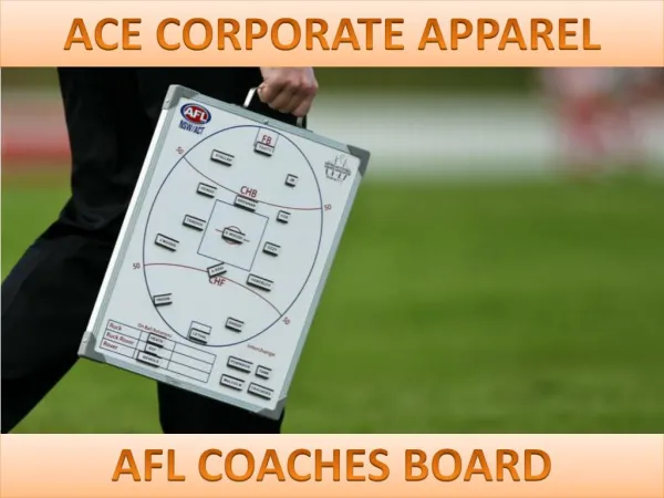 Ace Corporate Apparel - AFL Coaches Boards
