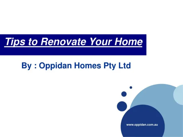Tips to Renovate Your Home
