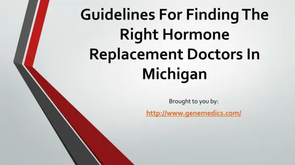 Guidelines For Finding The Right Hormone Replacement Doctors In Michigan