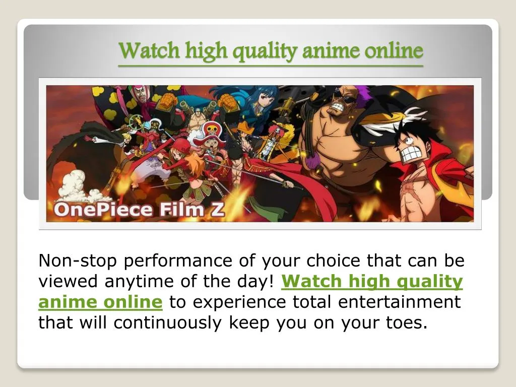 watch high quality anime online