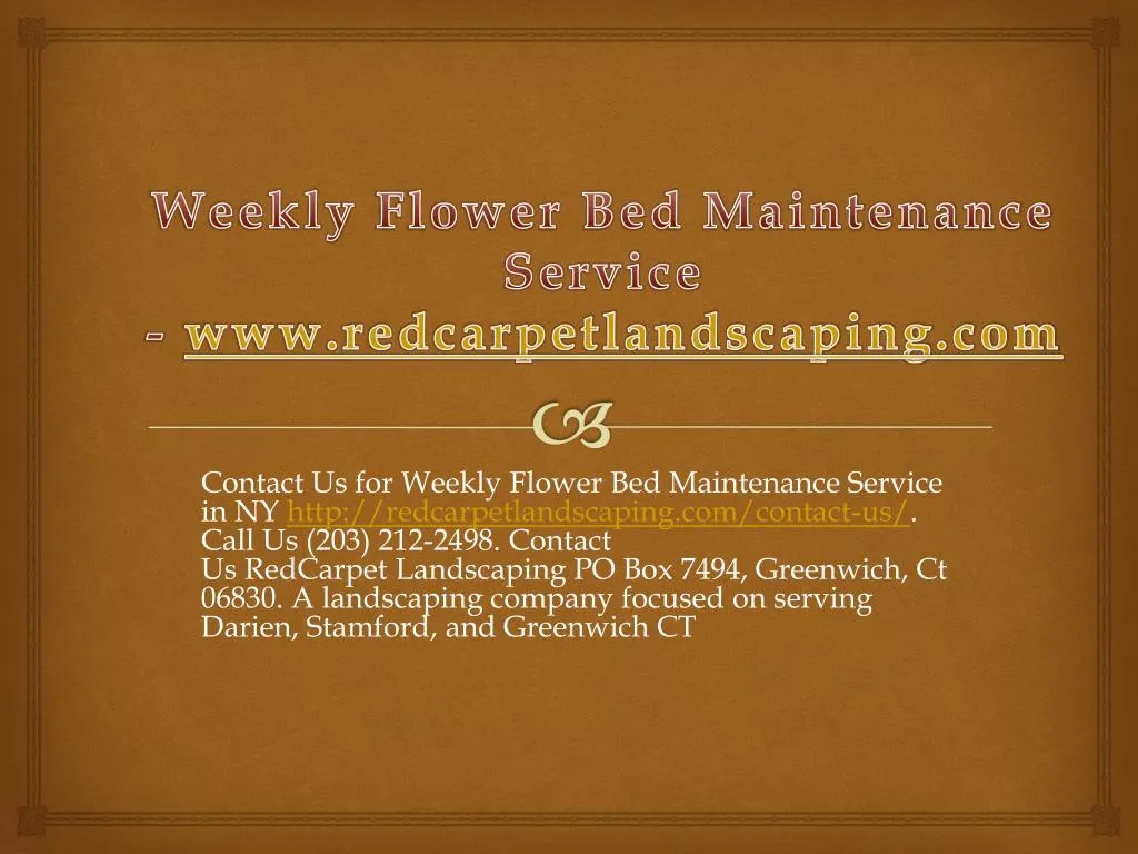 weekly flower bed maintenance service www redcarpetlandscaping com