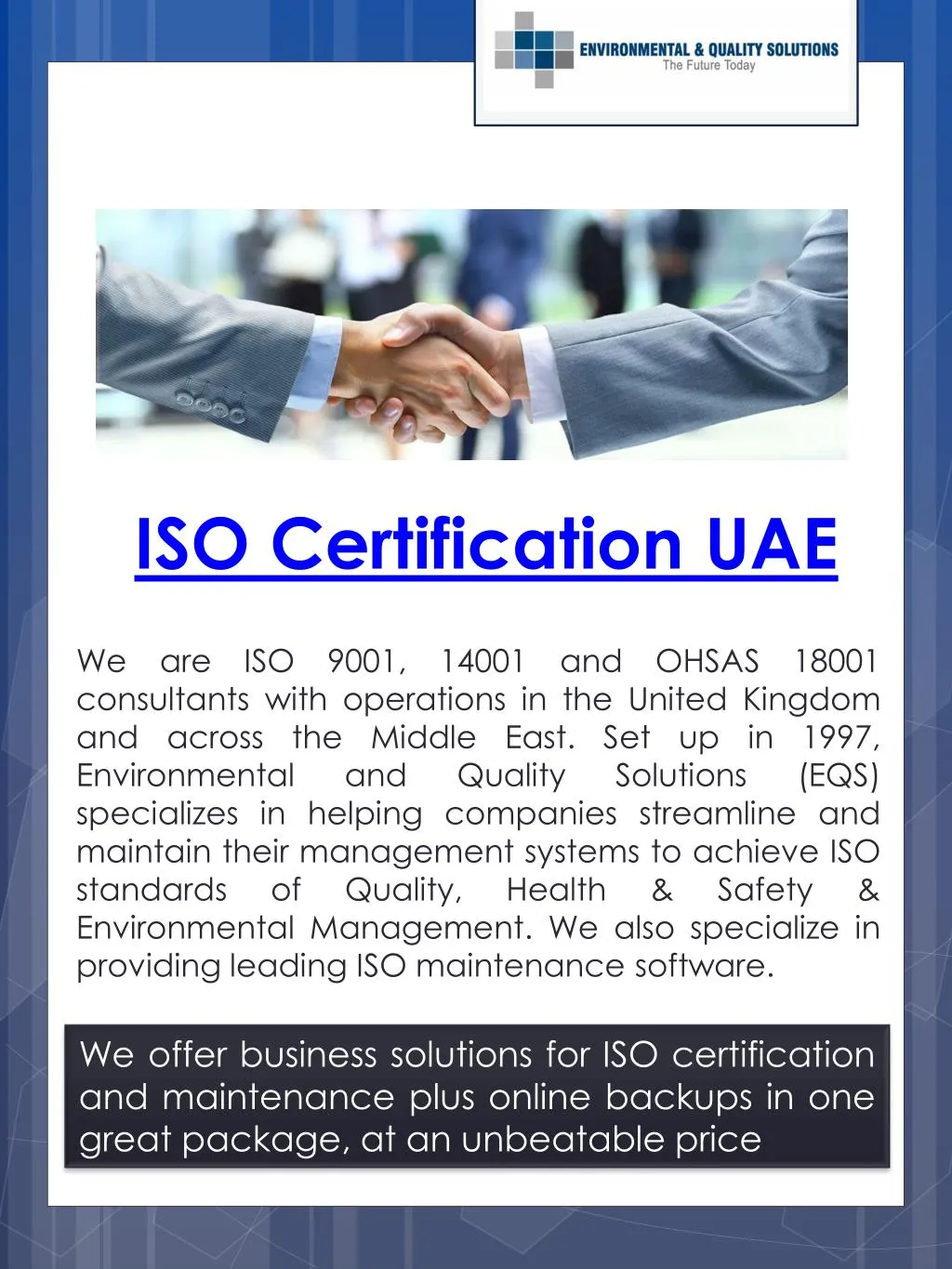 iso certification uae
