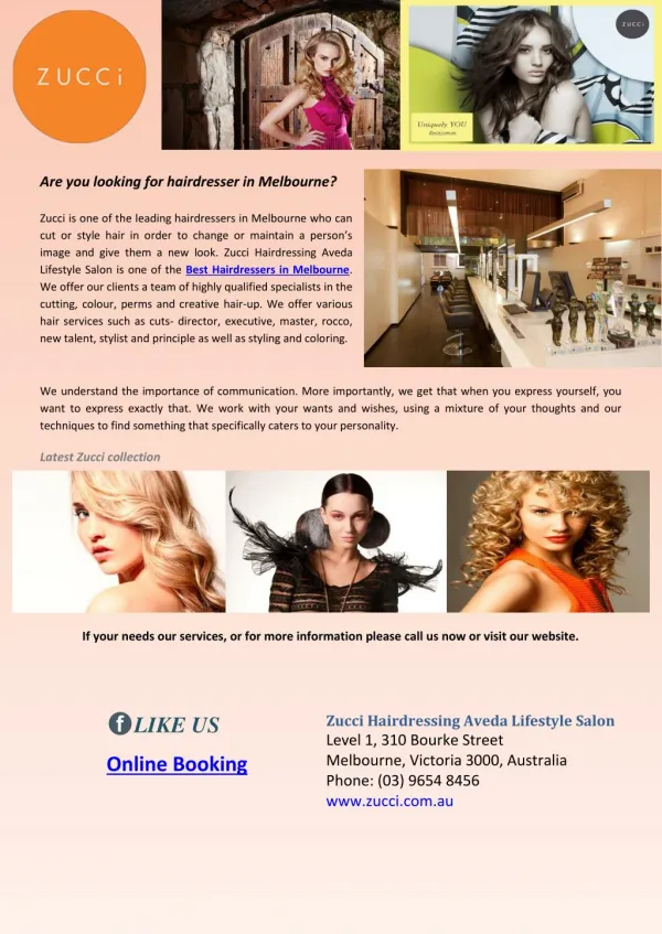 Are you looking for hairdresser in melbourne