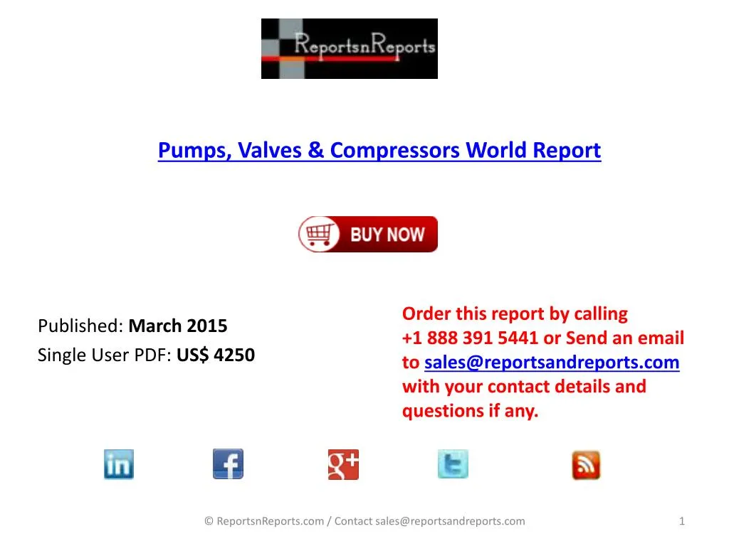 pumps valves compressors world report