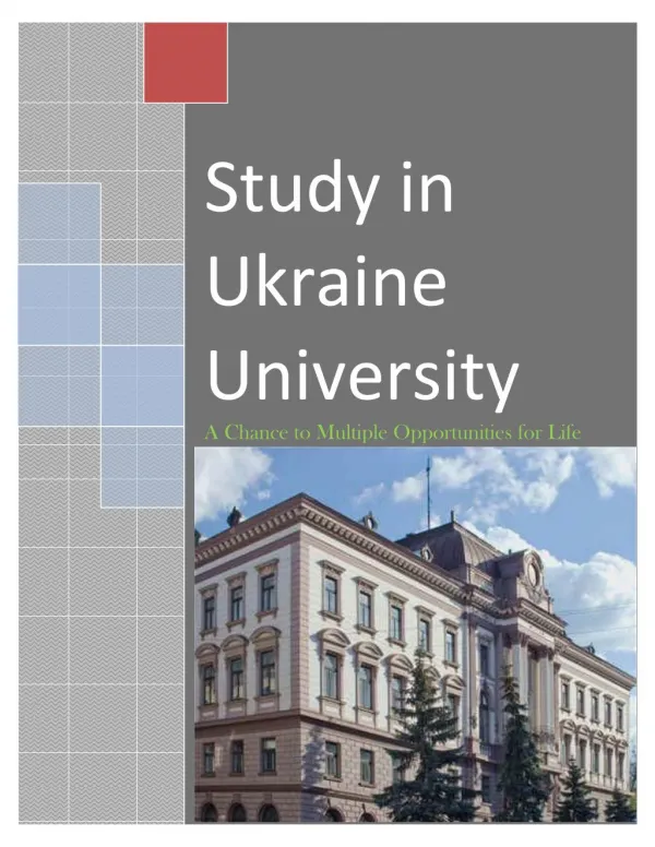 Study in Ukraine university
