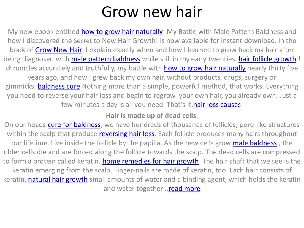 grow new hair