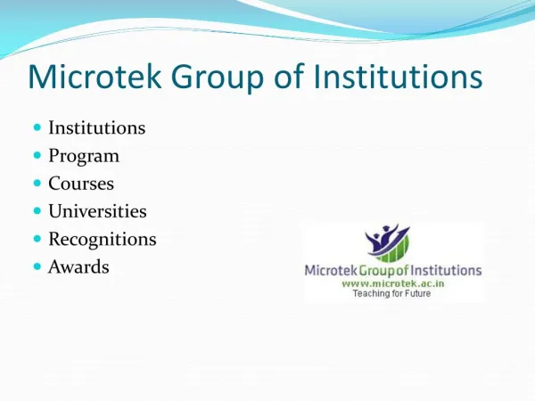 Microtek College of Management & Technology