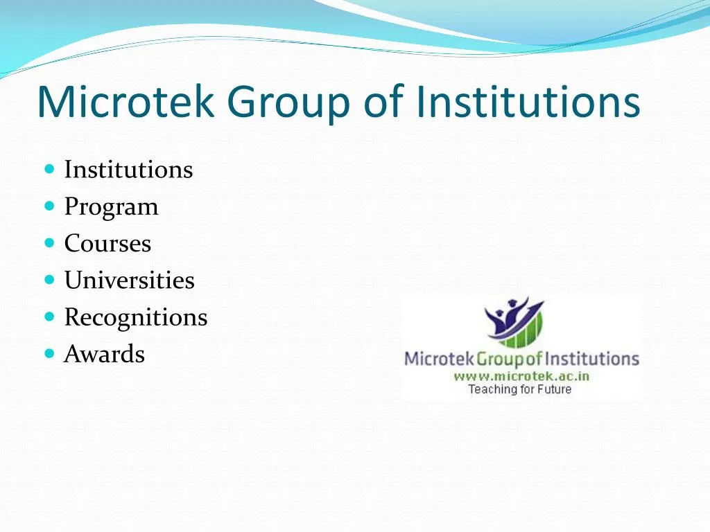 microtek group of institutions