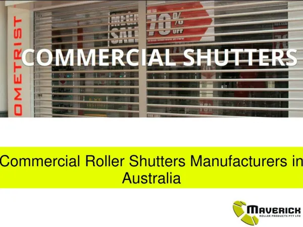 Commercial Roller Shutters Manufacturers in Australia