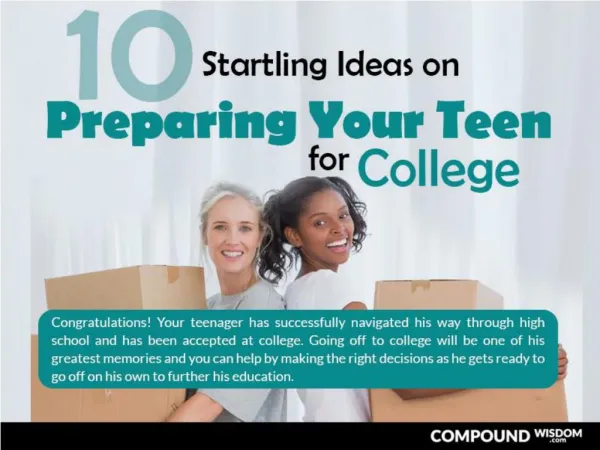 10 Starting Ideas on Preparing your Teen for College