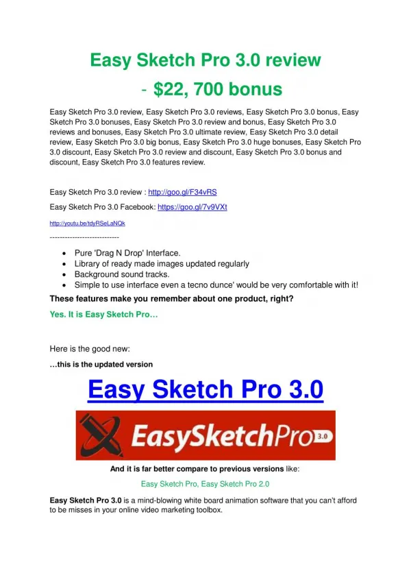 Easy Sketch Pro 3.0 REVIEW and GIANT $21600 bonuses