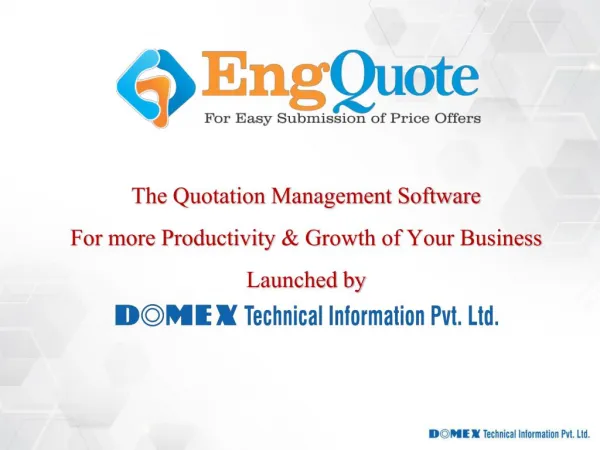 EngQuote - Best Quotation Management Software