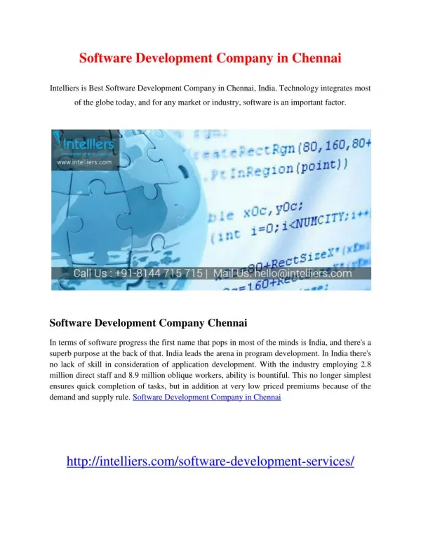 Software Development Company in Chennai