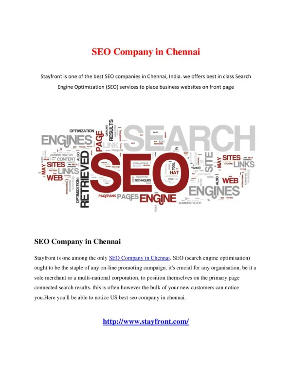 SEO Company in Chennai