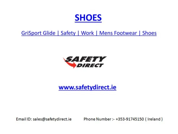 GriSport Glide | Safety | Work | Mens Footwear | Shoes | safetydirect.ie