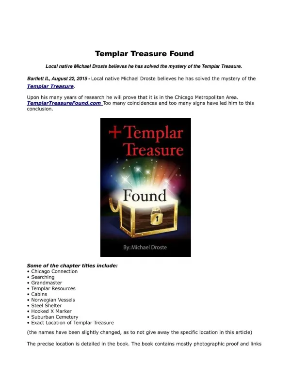 Templar Treasure Found