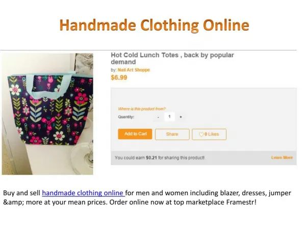 Handmade Clothing Online