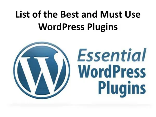 List of the best and must use word press plugins