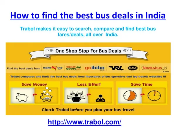 Grab a flat 50% Off on Bus Tickets Online @ www.trabol.com | Great Deals at One Place