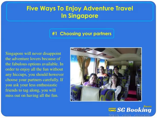 Five ways to enjoy adventure travel in Singapore