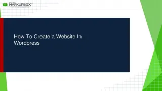 How to create a website in wordpress - slide 1