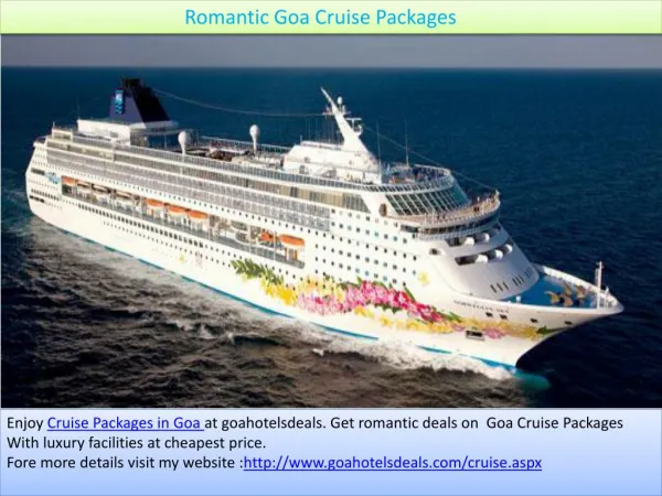 Romantic Goa Cruise Packages