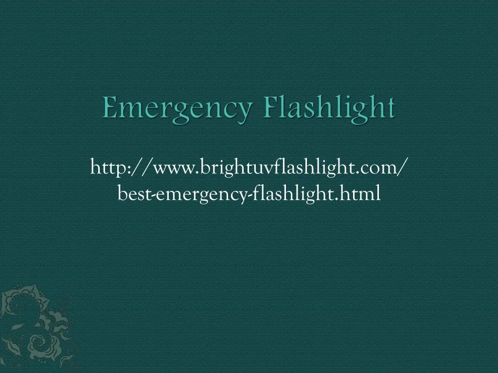 emergency flashlight