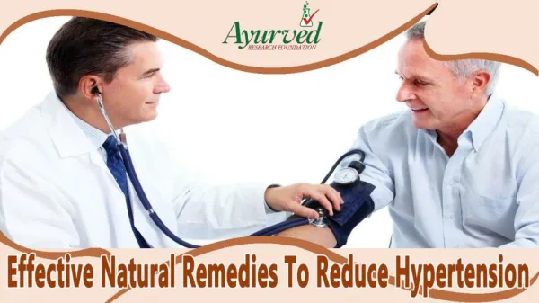Effective Natural Remedies To Reduce Hypertension Fast