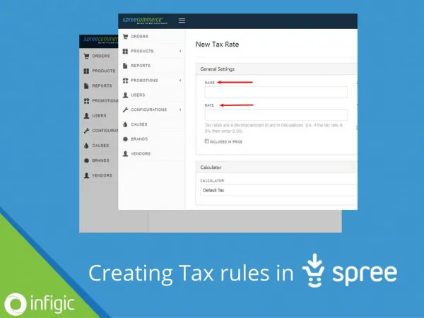 How to create tax rules in Spree Commerce