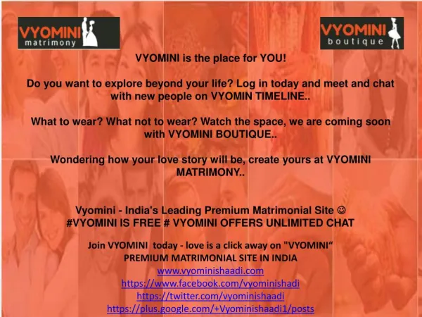 Vyominishaadi - A brand