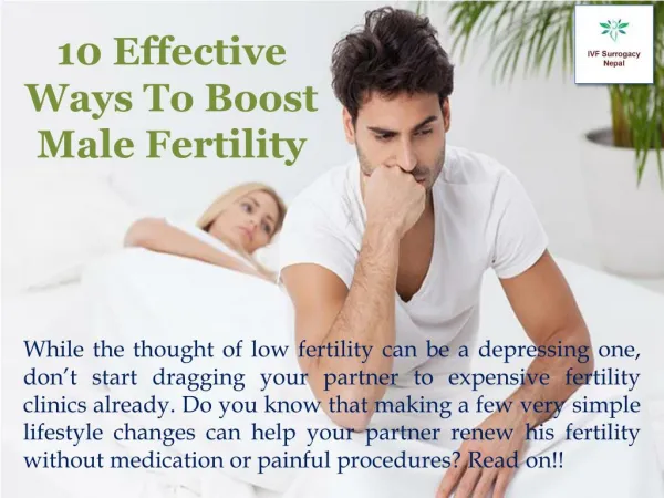 10 Effective Ways To Boost Male Fertility