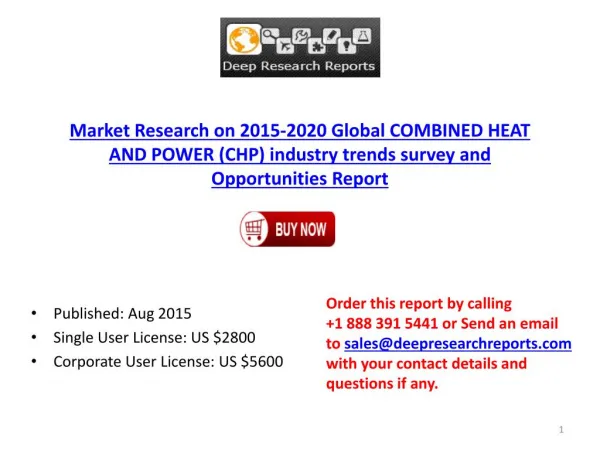 Global Combined Heat and Power Industry Size Statistics Analysis and 2020 Forecast