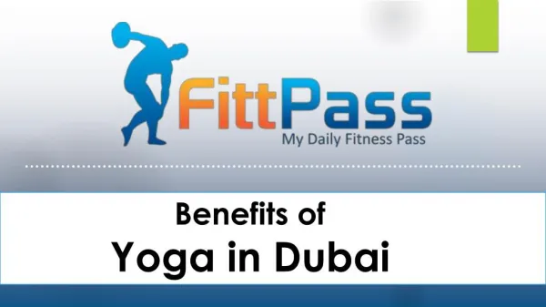 Benefits of yoga in Dubai