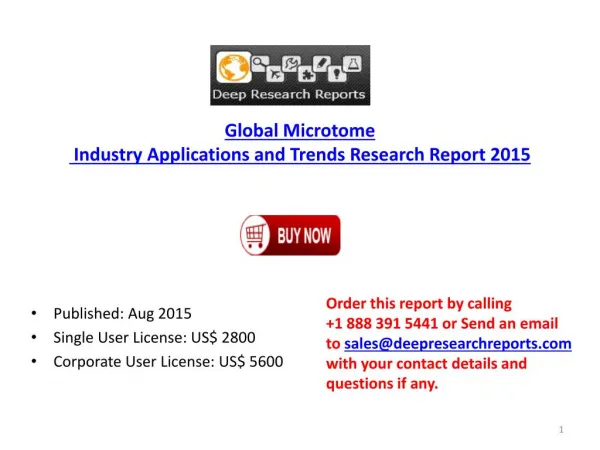 Global Microtome Industry Applications and Emerging Trends Analysis