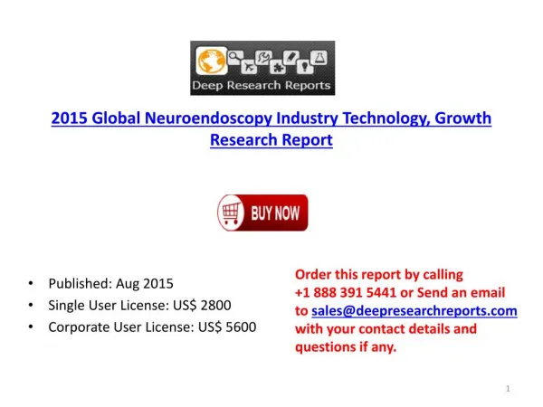 China and Global Neuroendoscopy Industry Production Process Research