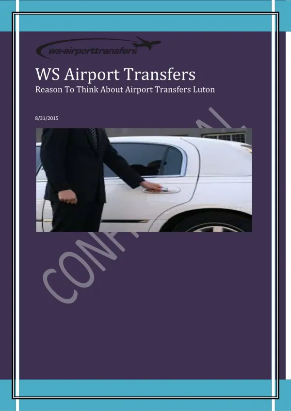 Reason To Think About Airport Transfers Luton