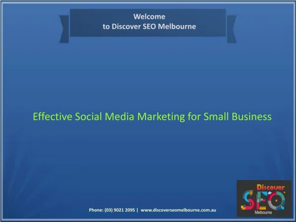 Effective Social Media Marketing Services for Small Business