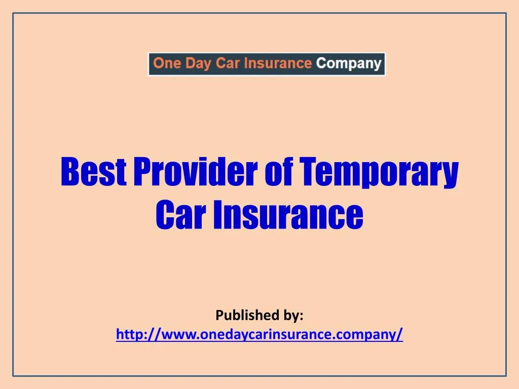 best provider of temporary car insurance