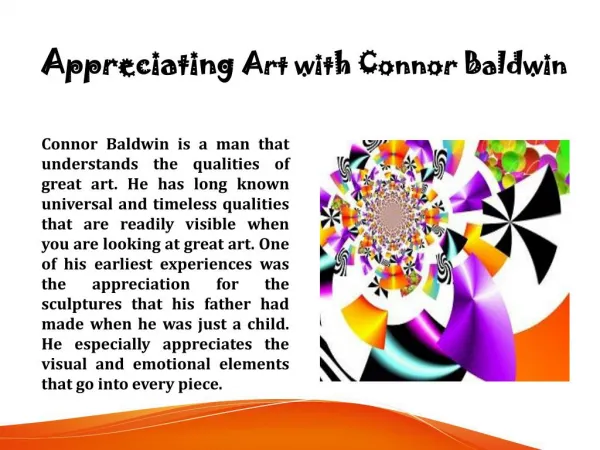 Appreciating Art with Connor Baldwin