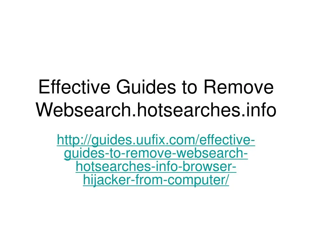 effective guides to remove websearch hotsearches info