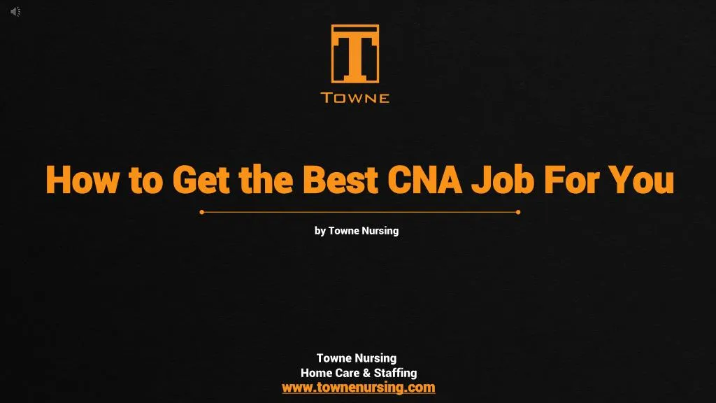 how to get the best cna job for you
