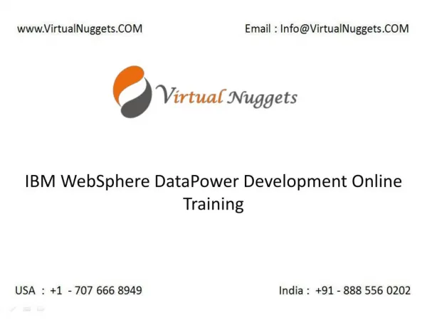 IBM WebSphere DataPower Online Training Services at VirtualNuggets