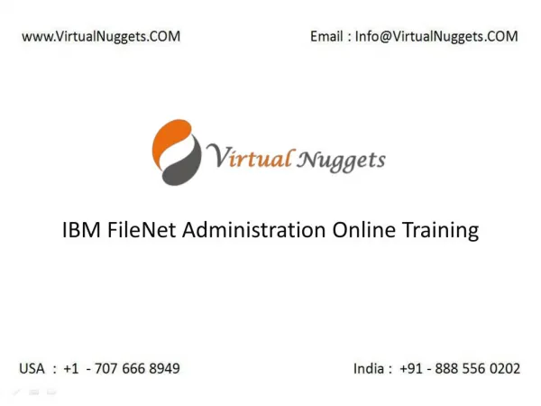 IBM FileNet Administration Online Training Services at VirtualNuggets