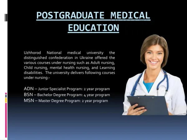 Postgraduate medical education for international students