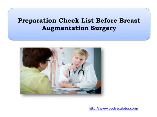 Preparation Check List Before Breast Augmentation Surgery