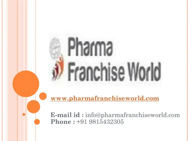 PCD Pharma Company - Pharma Franchise World