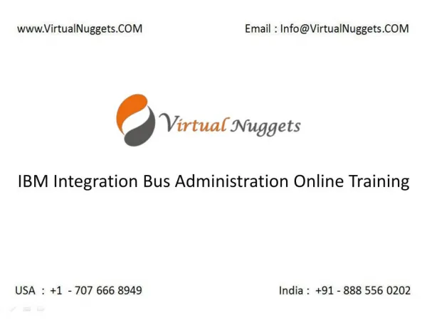 IBM Integration Bus Administration Online Training