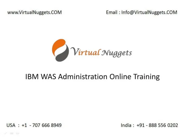 IBM WAS Online Training by VirtualNuggets